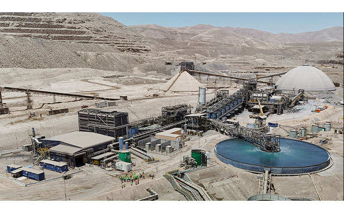 The concentrator plant at the Mantoverde Mine